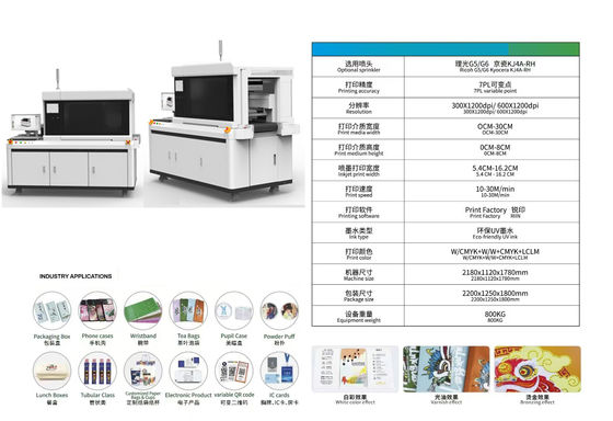 解析度 1 パス UVインクジェットプリンター 1 カラーインク容量 5L と 1200 X 1200 Dpi までの印刷解像度